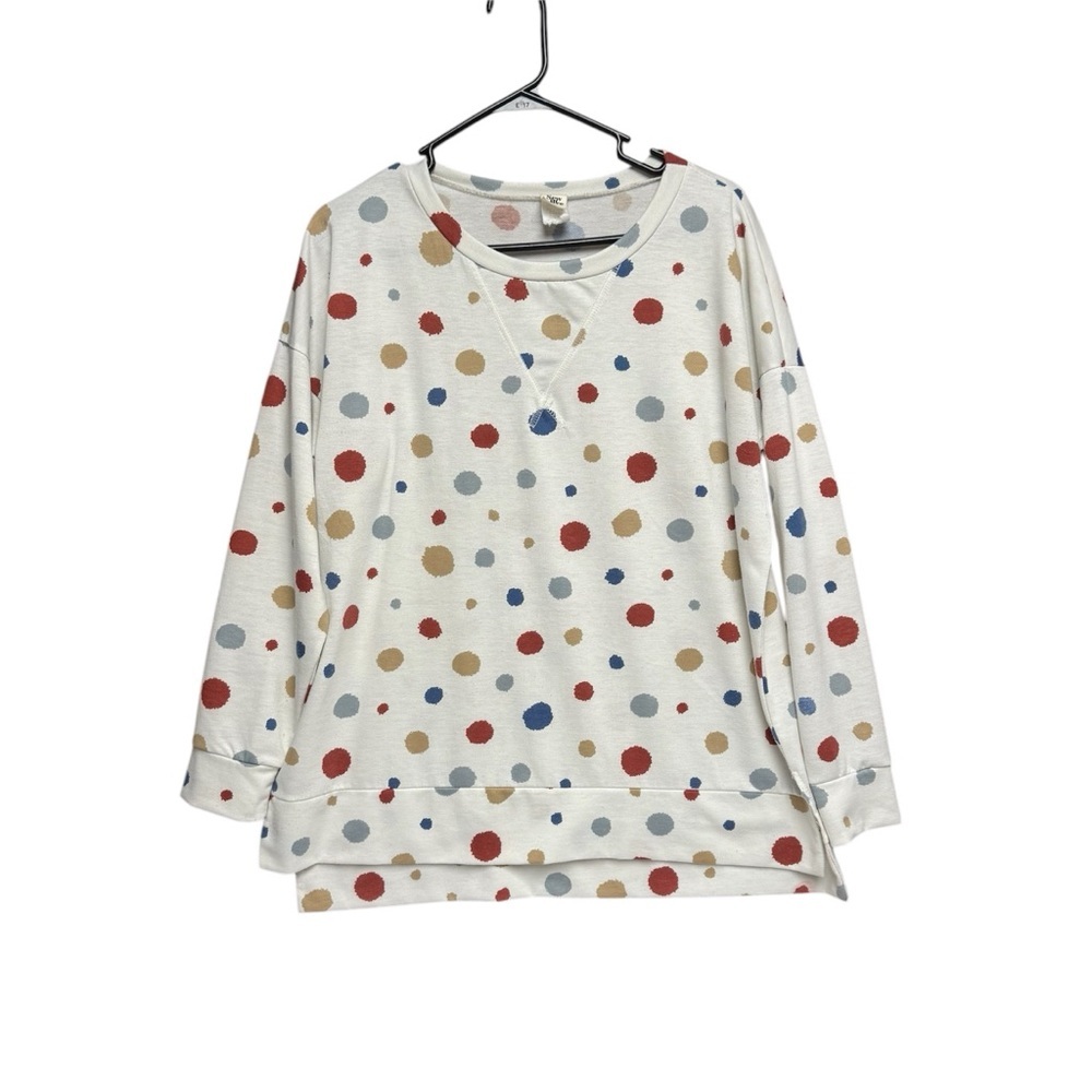 Sew in Love size small Polka Dot Sweatshirt would fit up to a large